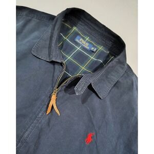 Polo Ralph Lauren Harrington Jacket 3XB Big Men's Navy Full Zip Preppy Casual